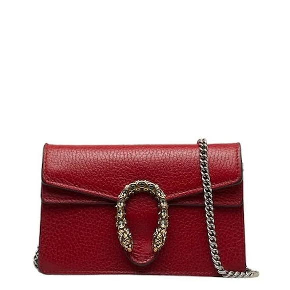 BNIB!!! Rare!!! Gucci Calfskin Super Mini Dionysus Shoulder Bag Hibiscus Red - Picture 6 of 16